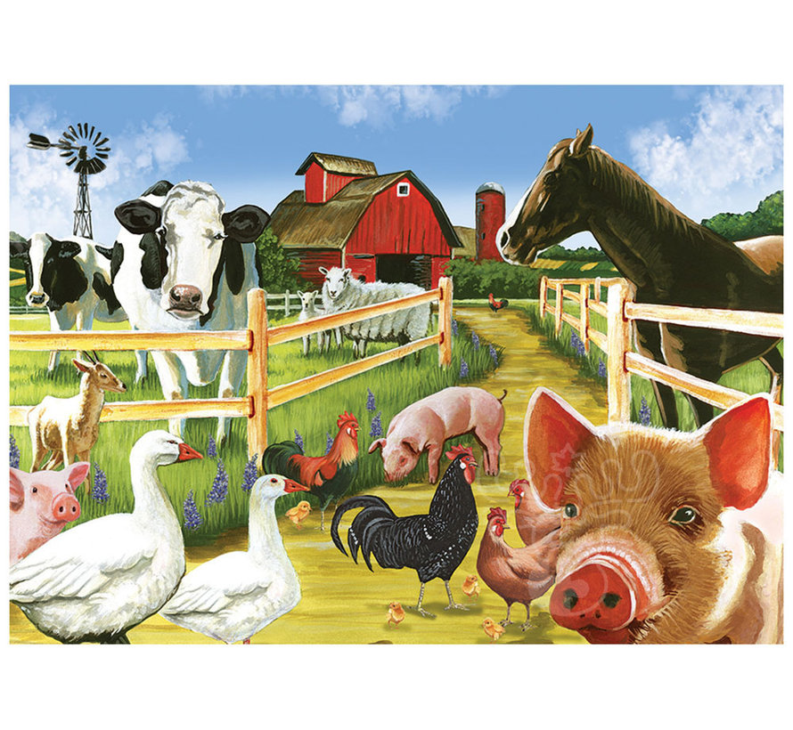 Cobble Hill Welcome to the Farm Family Puzzle 350pcs