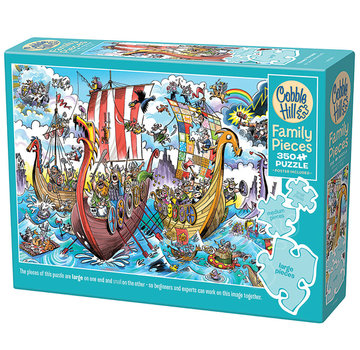 Cobble Hill Puzzles Cobble Hill DoodleTown: Viking Voyage Family Puzzle 350pcs