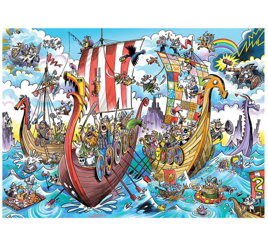 Cobble Hill DoodleTown: Viking Voyage Family Puzzle 350pcs