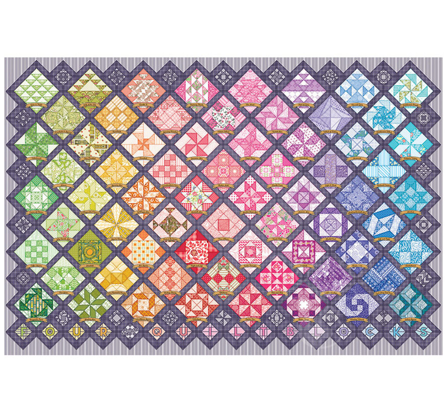 Cobble Hill Four Square Quilt Blocks Puzzle 2000pcs