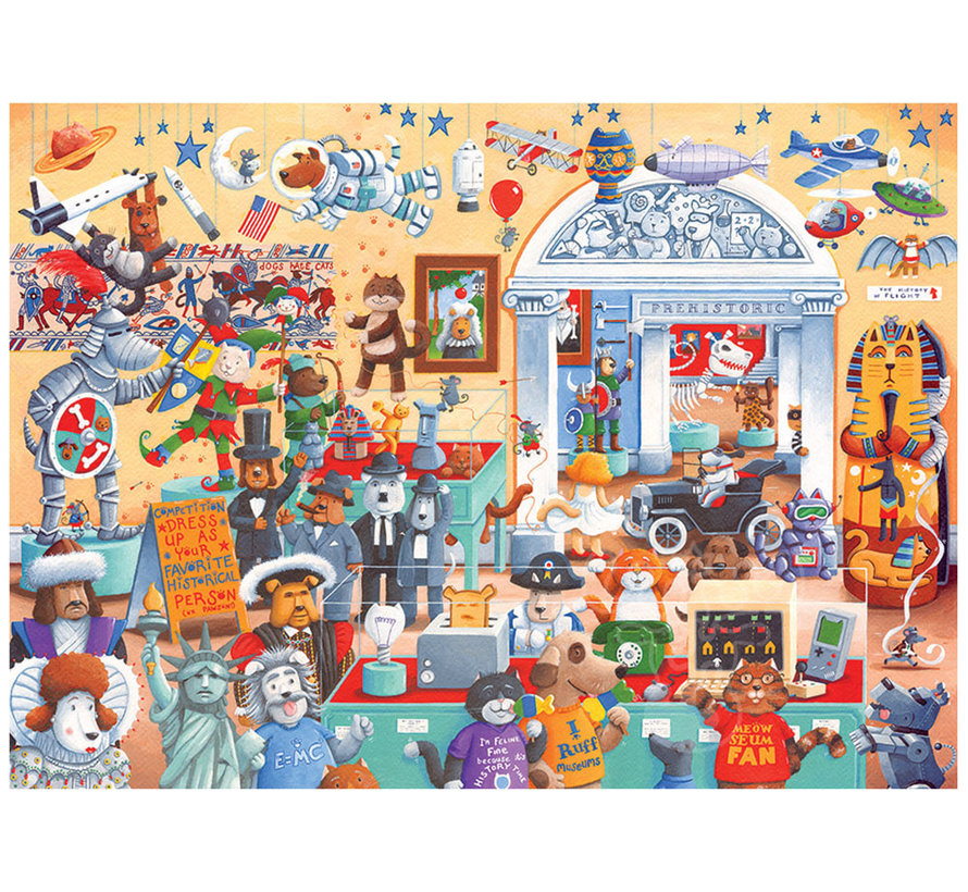 Cobble Hill Cats and Dogs Museum Family Puzzle 350pcs