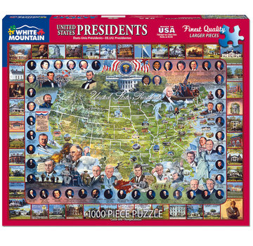 White Mountain FINAL SALE White Mountain United States Presidents Puzzle 1000pcs RETIRED