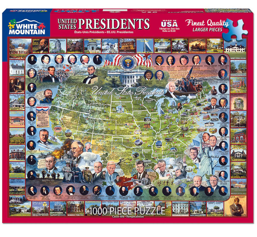 FINAL SALE White Mountain United States Presidents Puzzle 1000pcs RETIRED