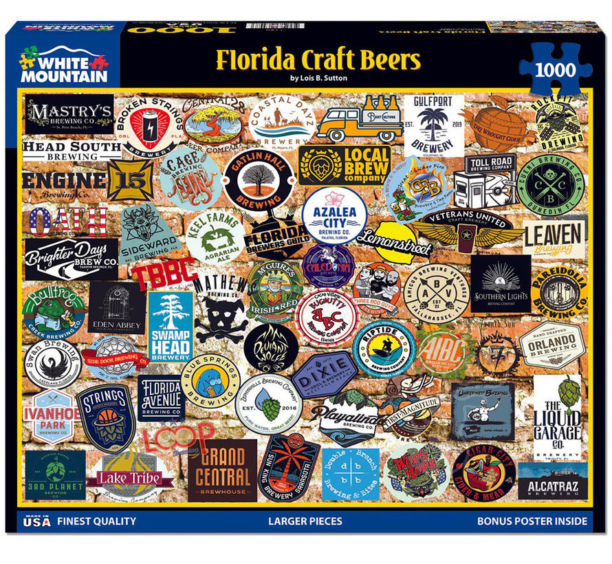 White Mountain Florida Craft Beer Puzzle 1000pcs