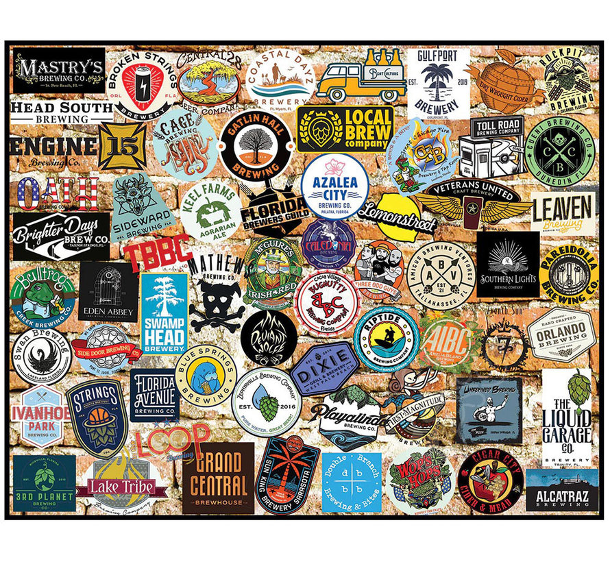 FINAL SALE White Mountain Florida Craft Beer Puzzle 1000pcs RETIRED
