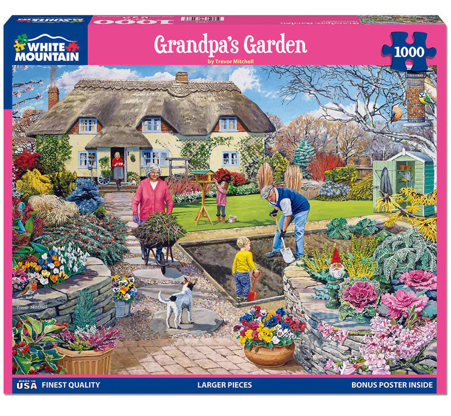 White Mountain Grandpa's Garden Puzzle 1000pcs