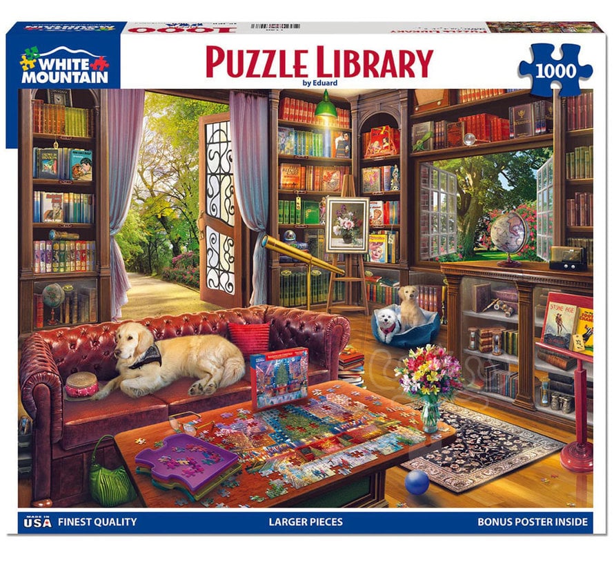 White Mountain Puzzle Library Puzzle 1000pcs