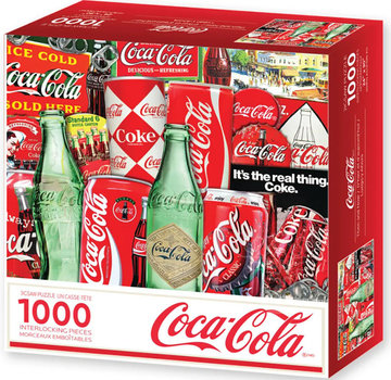 Springbok FINAL SALE Springbok Coca-Cola Then and Now Vintage Soda Cans Puzzle 1000pcs