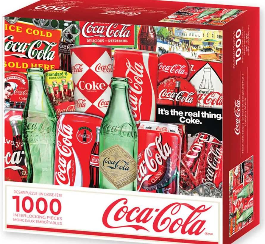 Springbok Coca-Cola Then and Now Vintage Soda Cans Puzzle 1000pcs