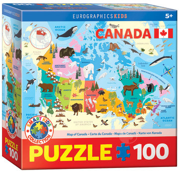 Eurographics Eurographics Illustrated Map of Canada Puzzle 100pcs