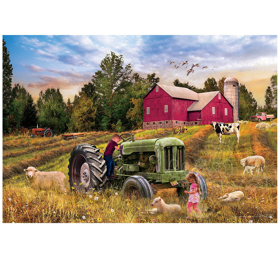 Eurographics Vintage Tractor Puzzle 550pcs in a Shaped Tin