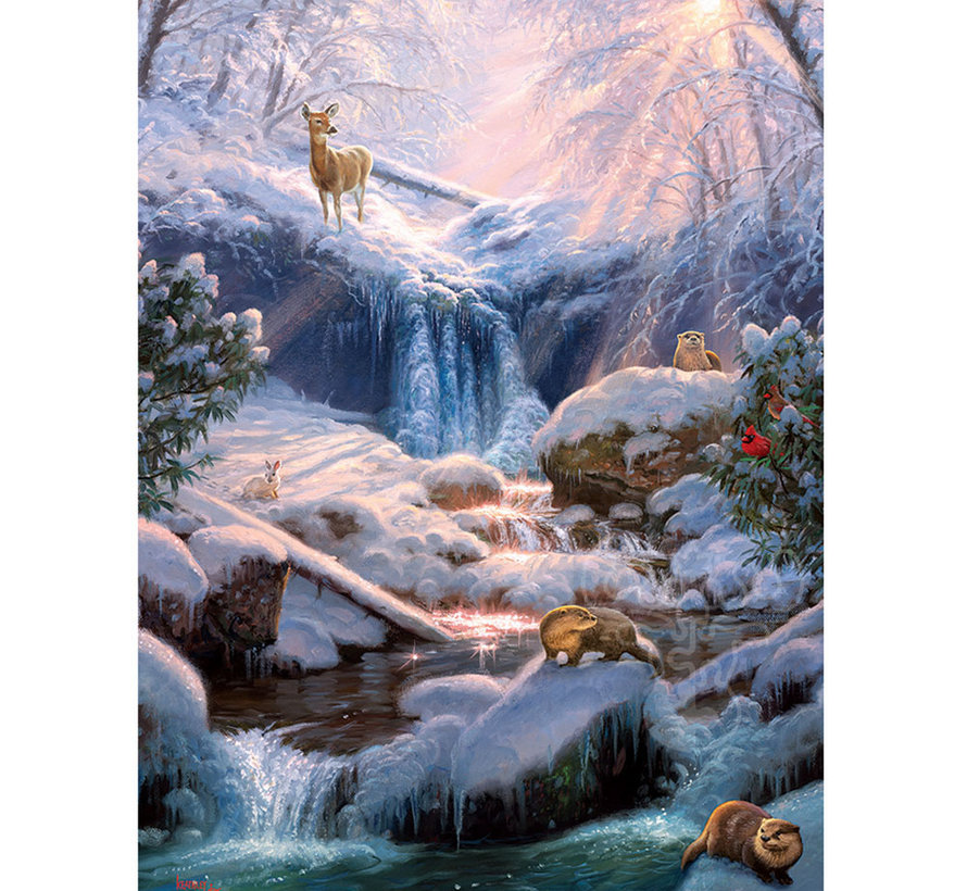 Cobble Hill Mystic Falls in Winter Puzzle 1000pcs