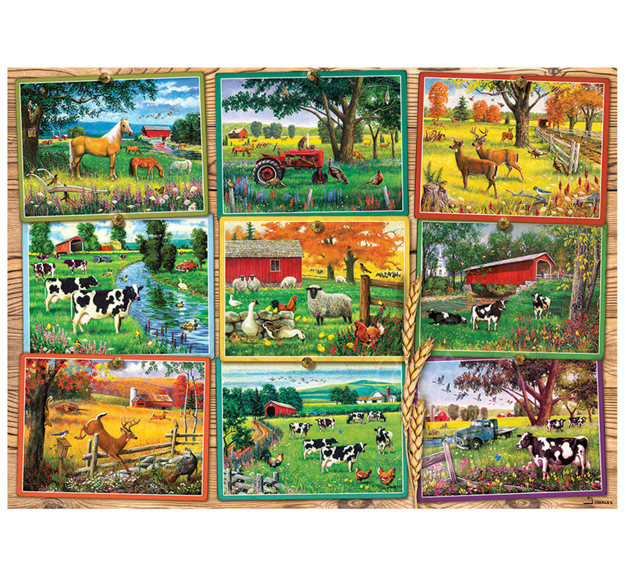 Cobble Hill Postcards from the Farm Puzzle 1000pcs