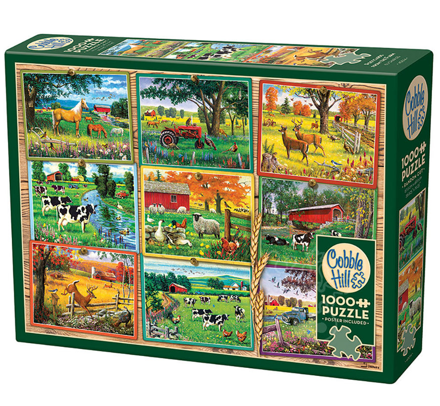 Cobble Hill Postcards from the Farm Puzzle 1000pcs
