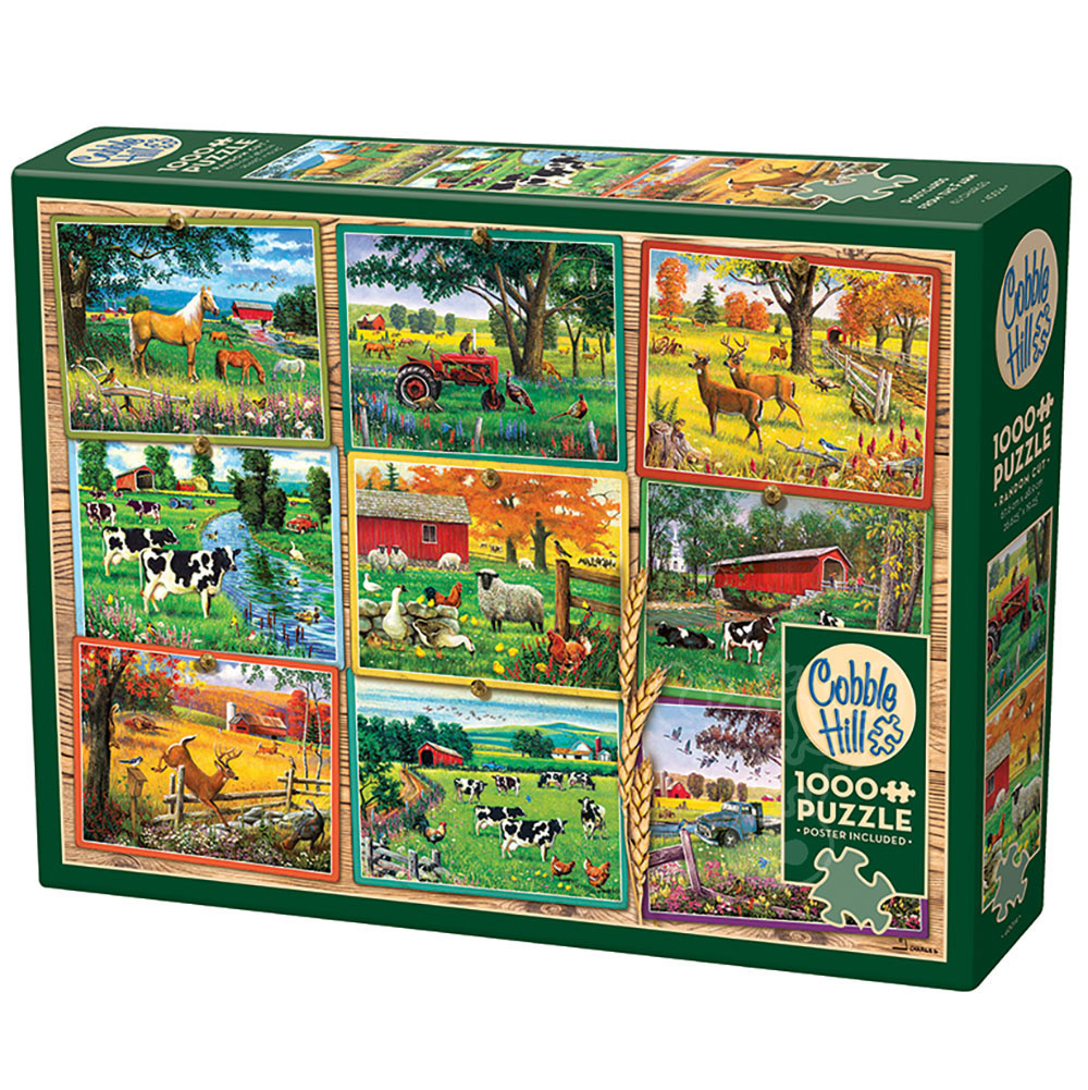 Cobble Hill Postcards from the Farm Puzzle 1000pcs - Puzzles Canada