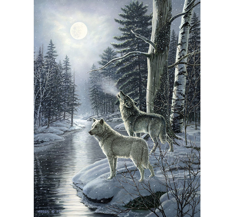 Cobble Hill Wolves by Moonlight Puzzle 1000pcs