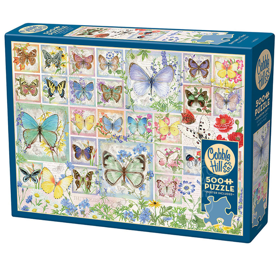 Cobble Hill Butterfly Tiles Puzzle 500pcs