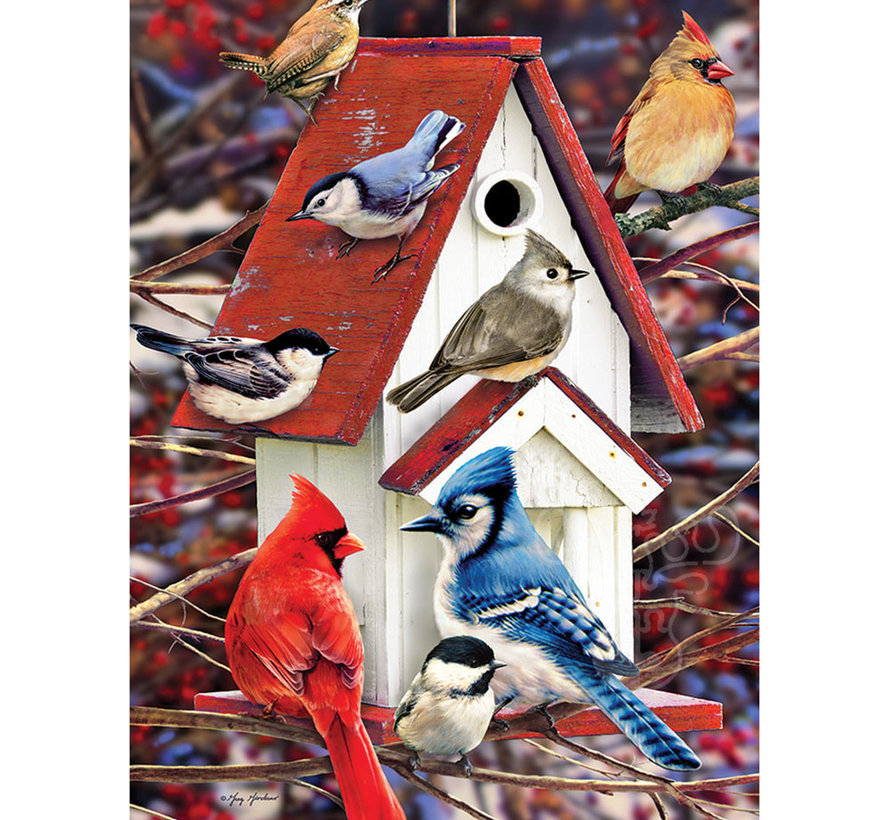 Cobble Hill Winter Birdhouse Puzzle 500pcs