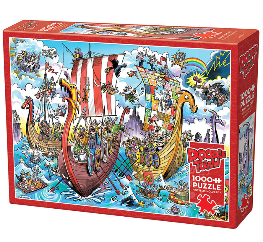 Cobble Hill DoodleTown: Viking Voyage Puzzle 1000pcs