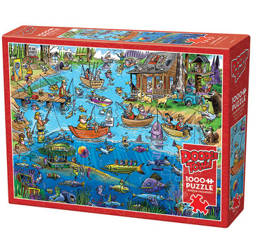Cobble Hill Puzzles Cobble Hill DoodleTown: Gone Fishing Puzzle 1000pcs