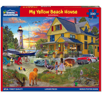 White Mountain White Mountain My Yellow Beach House Puzzle 500pcs