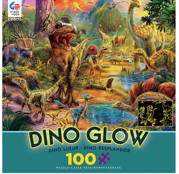 Ceaco Ceaco Dino Glow: Dino Landscape Puzzle 100pcs