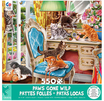 Ceaco Ceaco Paws Gone Wild Kittens In the Bedroom Puzzle 550pcs