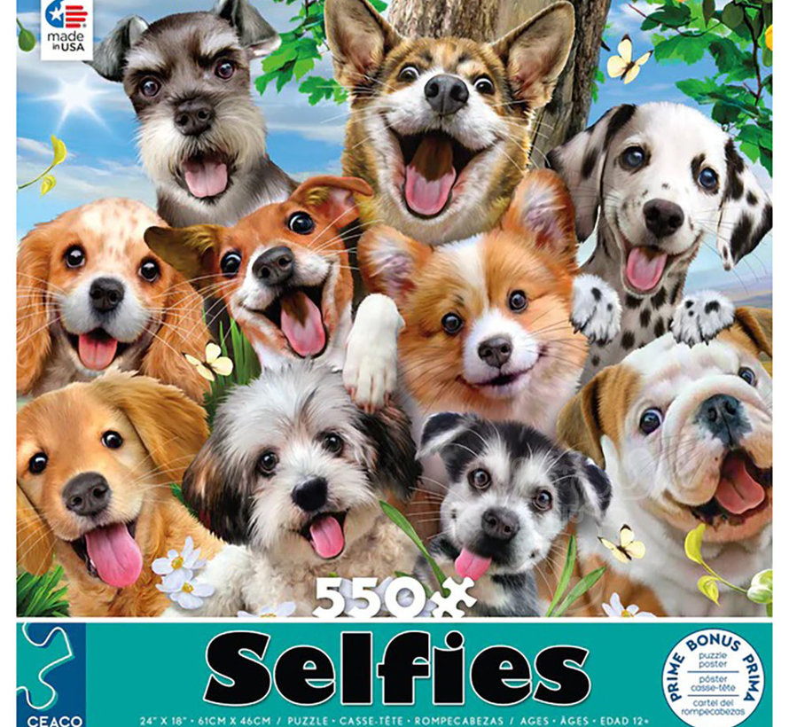 Ceaco Selfies Selfie Pups Puzzle 550pcs