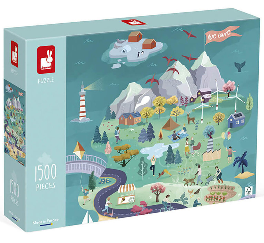FINAL SALE Janod Trip To Harmony Island Puzzle 1500pcs
