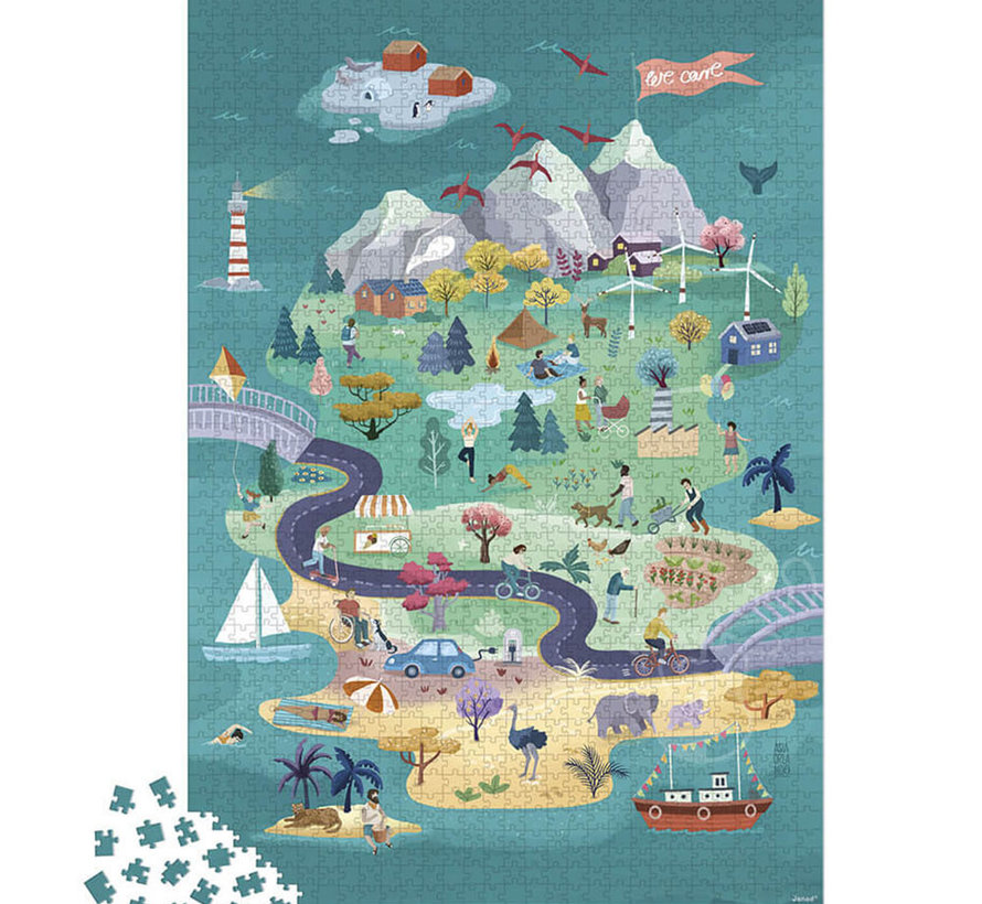 FINAL SALE Janod Trip To Harmony Island Puzzle 1500pcs