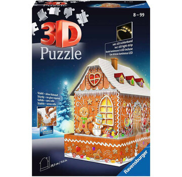 Ravensburger Ravensburger 3D Gingerbread House Night Edition Puzzle