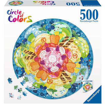 Ravensburger Ravensburger Circle of Colors: Ice Cream Round Puzzle 500pcs