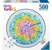Ravensburger Ravensburger Circle of Colors: Rainbow Cake Round Puzzle 500pcs