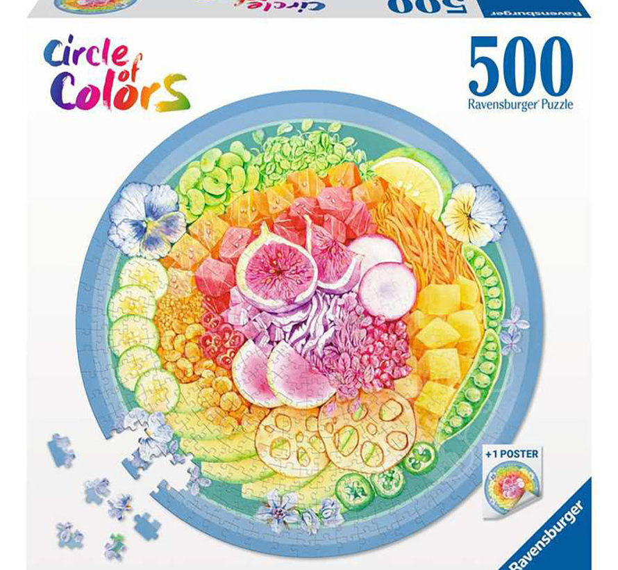 Ravensburger Circle of Colors: Poke Bowl Round Puzzle 500pcs
