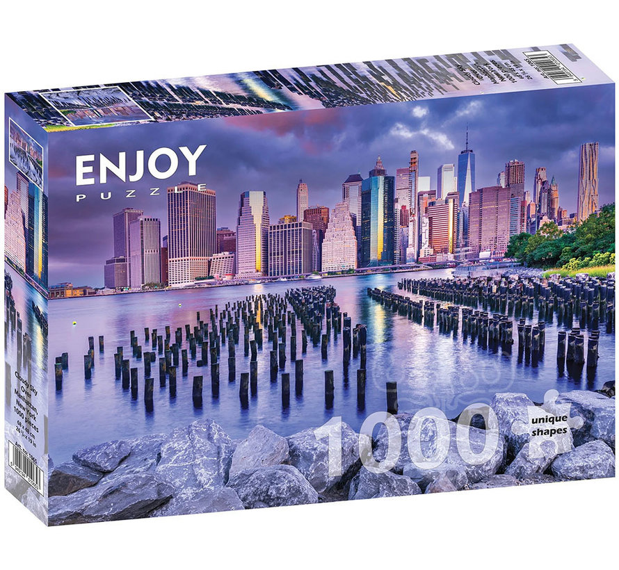 Enjoy Cloudy Sky Over Manhattan, New York Puzzle 1000pcs