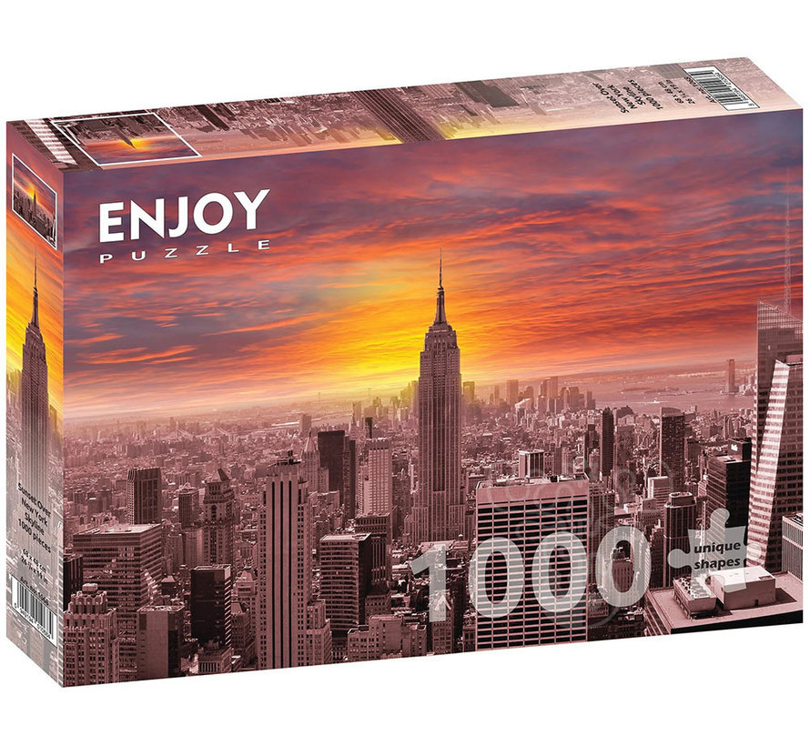 Enjoy Sunset Over New York Skyline Puzzle 1000pcs