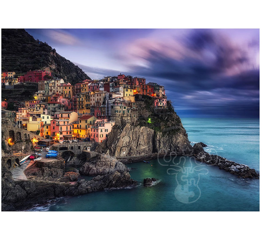 Enjoy Manarola at Dusk, Cinque Terre, Italy Puzzle 1000pcs