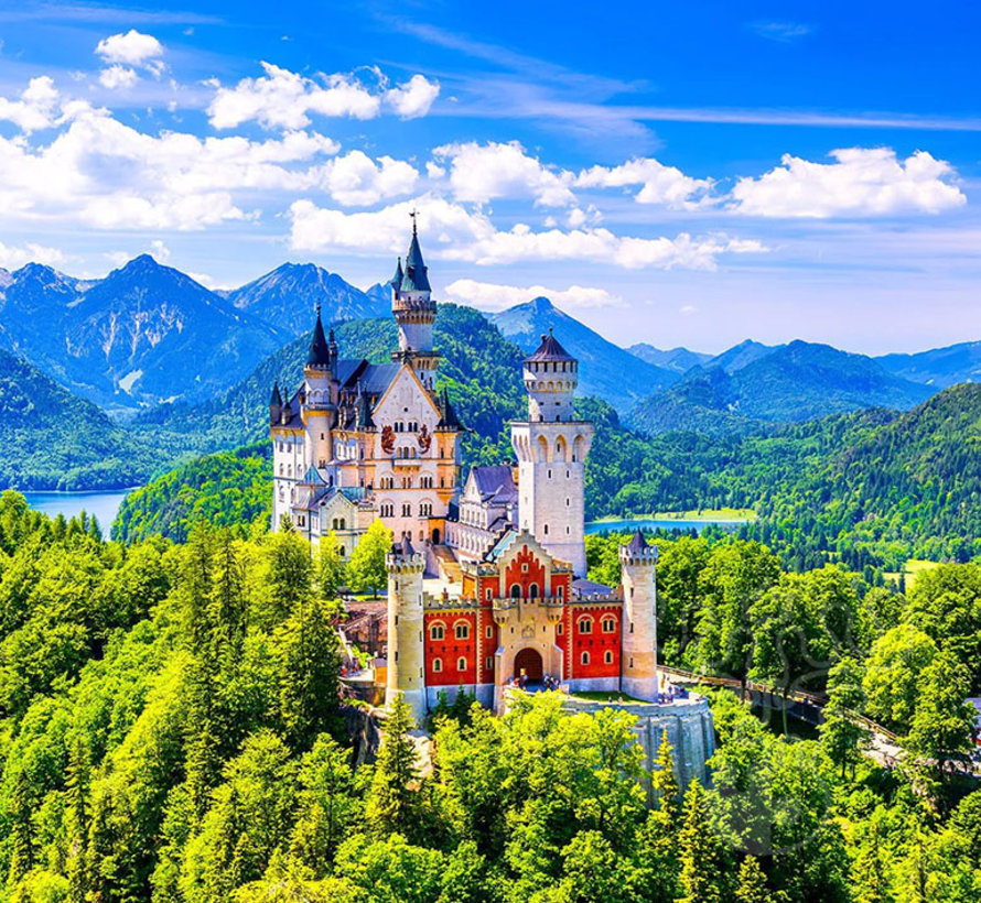 Enjoy Neuschwanstein Castle in Summer, Germany Puzzle 1000pcs