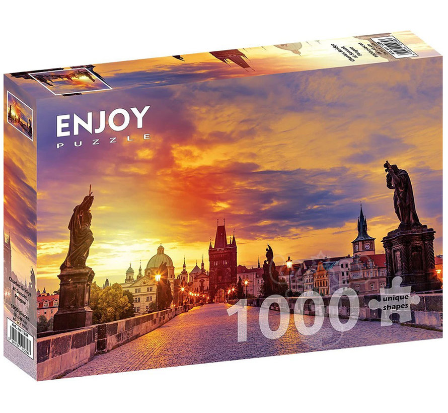 Enjoy Charles Bridge at Sunset, Prague Puzzle 1000pcs