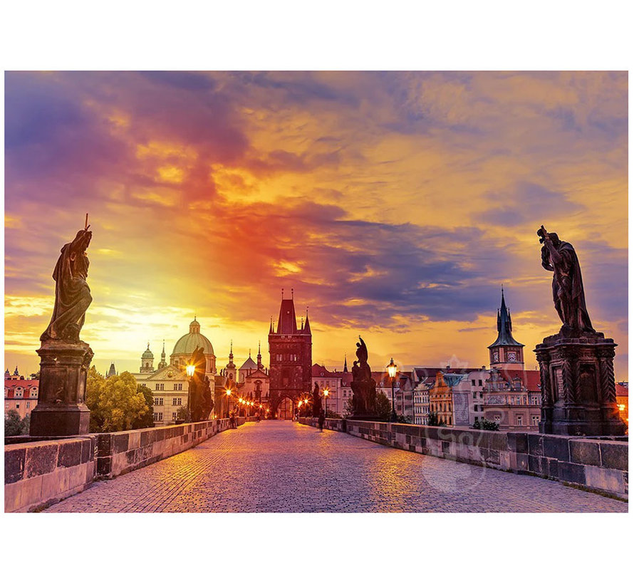 Enjoy Charles Bridge at Sunset, Prague Puzzle 1000pcs