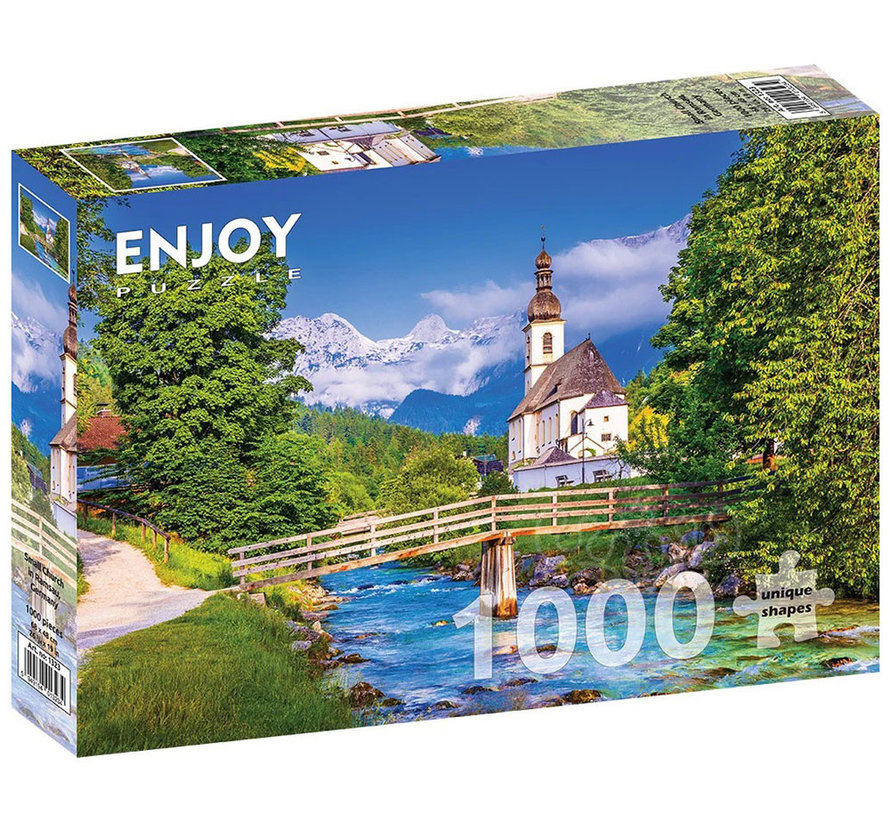 Enjoy Small Church in Ramsau, Germany Puzzle 1000pcs