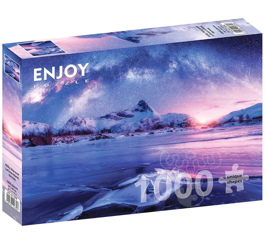 Enjoy Milky Way over Lofoten Island, Norway Puzzle 1000pcs