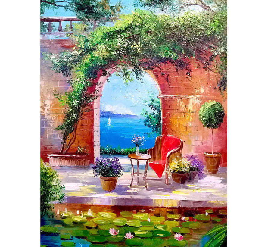 FINAL SALE Enjoy Sea View Through the Arch Puzzle 1000pcs