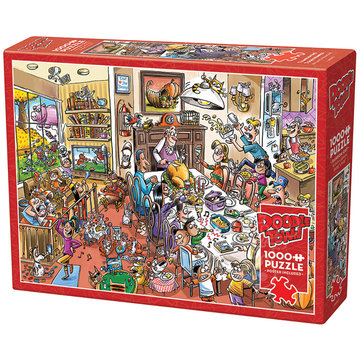 Cobble Hill Puzzles Cobble Hill DoodleTown: Thanksgiving Togetherness Puzzle 1000pcs