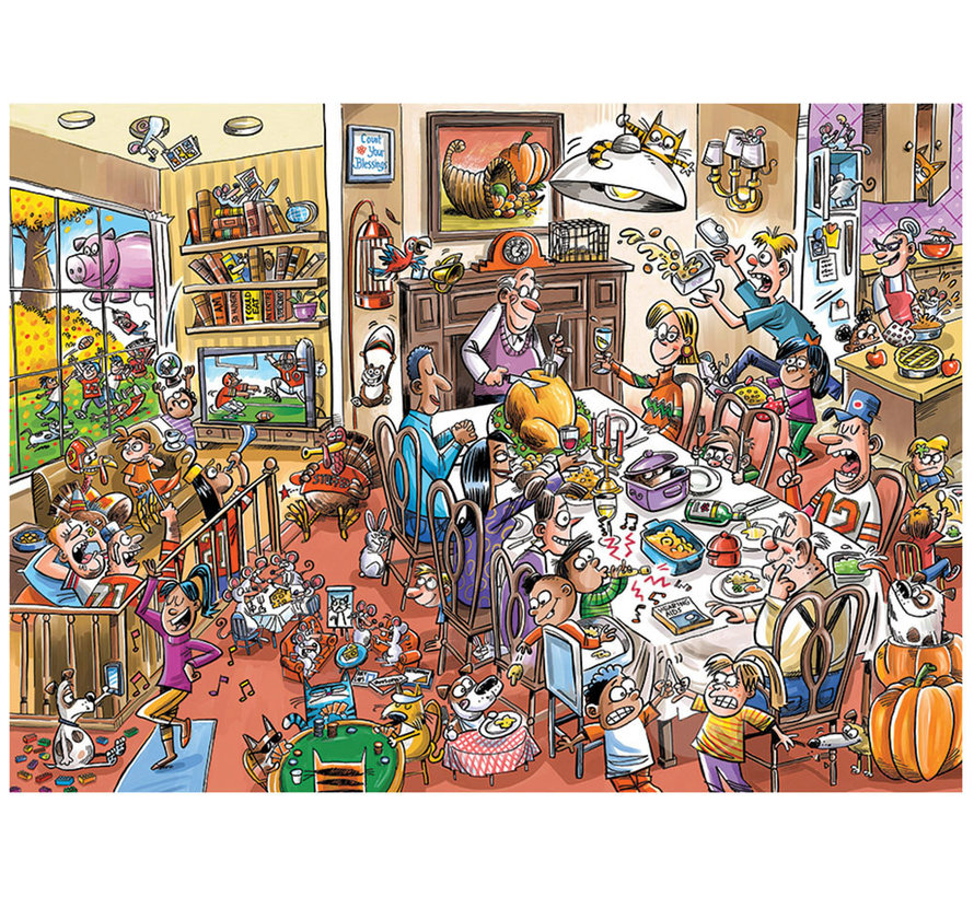 Cobble Hill DoodleTown: Thanksgiving Togetherness Puzzle 1000pcs