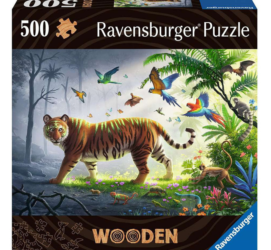 Ravensburger Jungle Tiger Wooden Puzzle 500pc