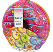 Eurographics Eurographics Donut Rainbow Puzzle 550pcs in a Donut Shaped Tin