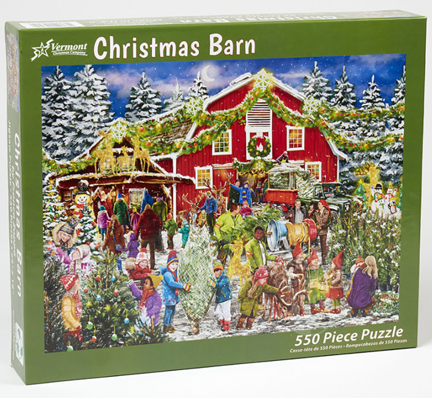 Vermont Christmas Co. Christmas Barn Puzzle 550pcs