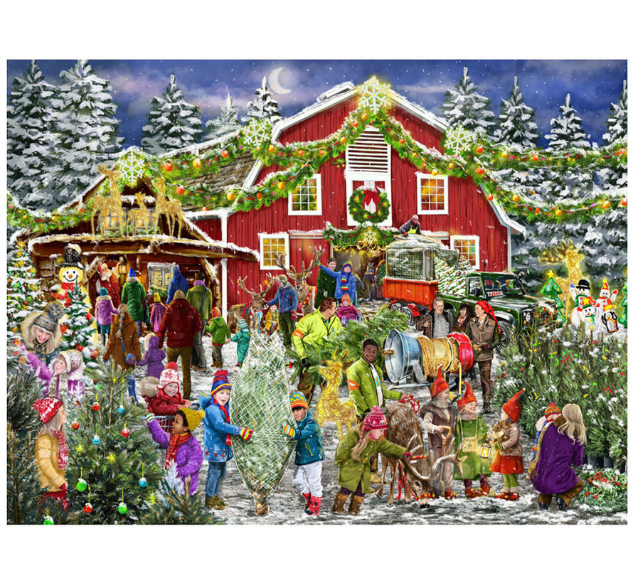 Vermont Christmas Co. Christmas Barn Puzzle 550pcs