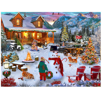 Vermont Christmas Company Vermont Christmas Co. Christmas Cabin Puzzle 550pcs